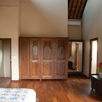 Master bedroom with custom cabinetry